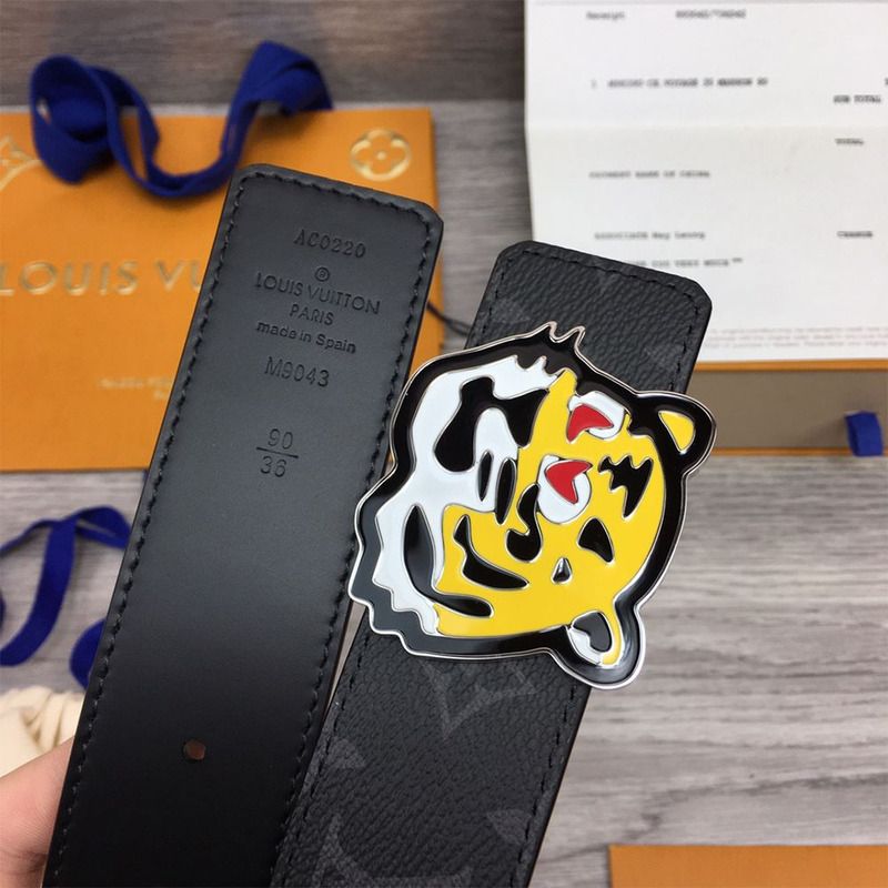 l**is V*t*n tiger 40mm belt black