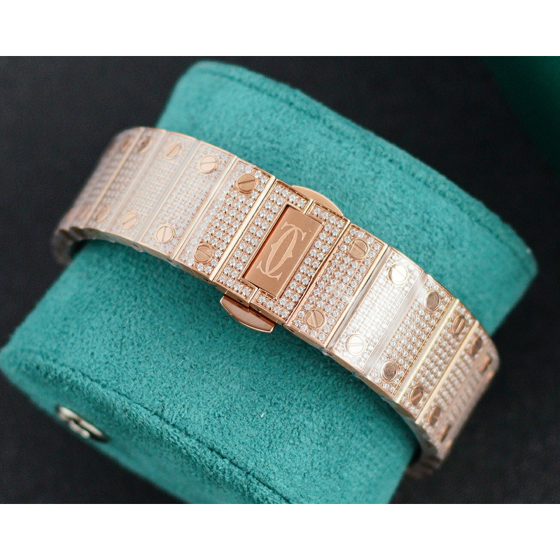 cartier santos de cartier large wssa0018 Di*m*nds stainless steel watch