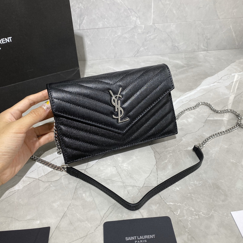 Saint Laurent Loulou Small Quilted Leather Shoulder Bag Black