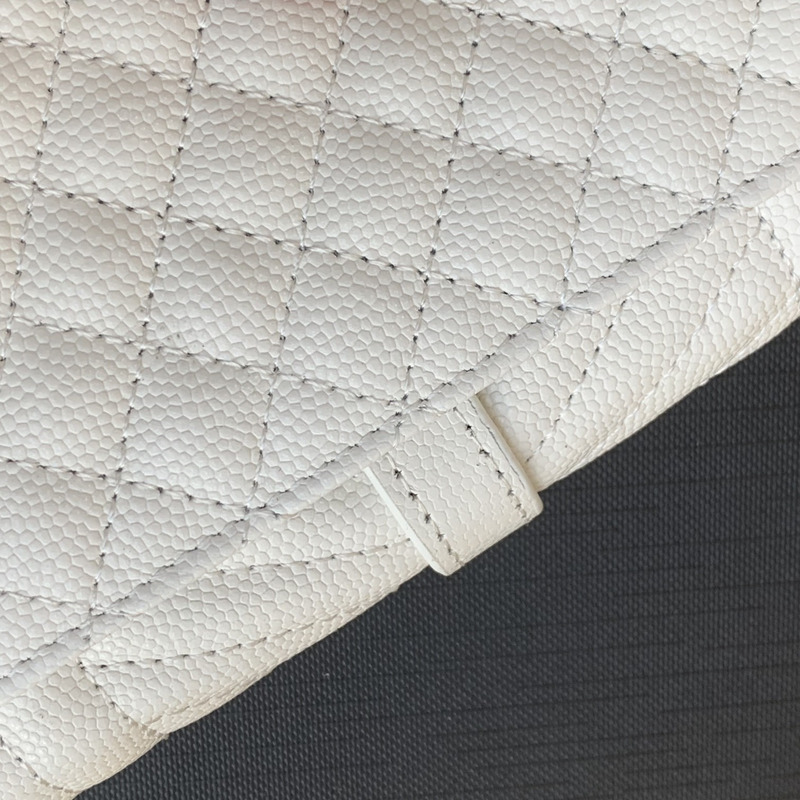 Saint Laurent Envelope Leather Wallet White