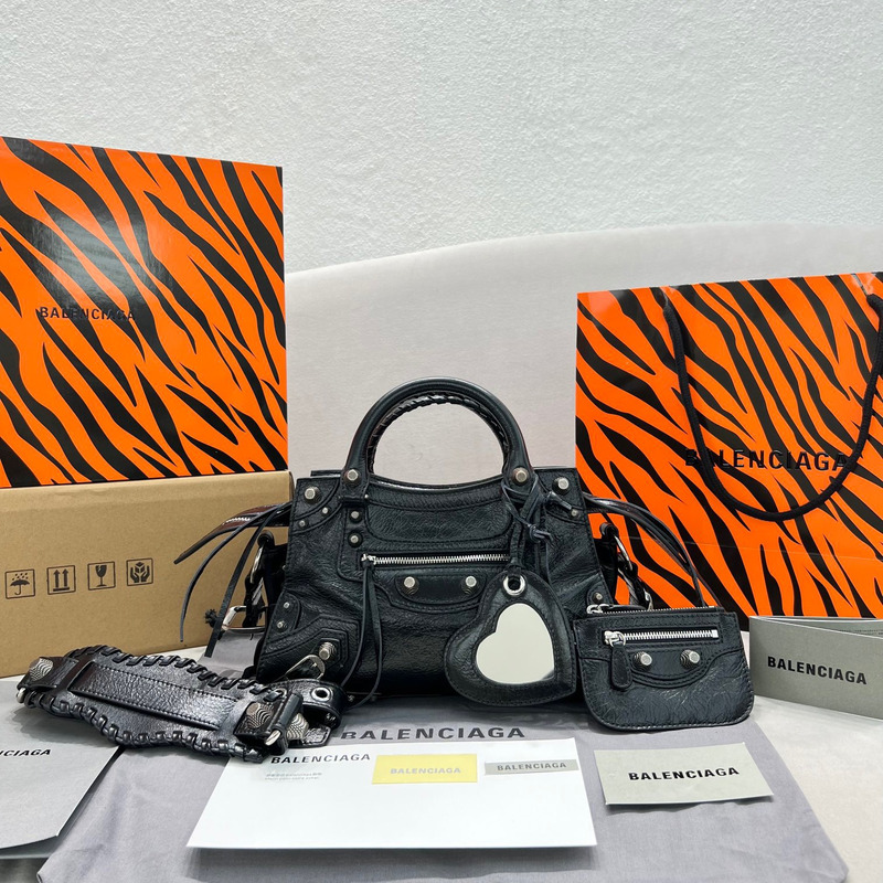 Ba*len*cia*ga neo cagole city shoulder bag black