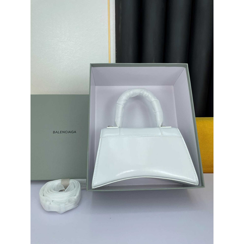 Ba*len*cia*ga hourglass xs tote white