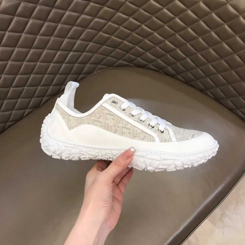 D*or D*orizon derby shoe white D*or oblique jacquard and rubber