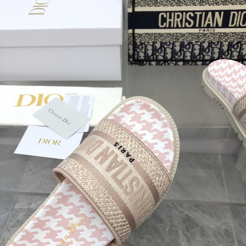 D*or leather sandals beige