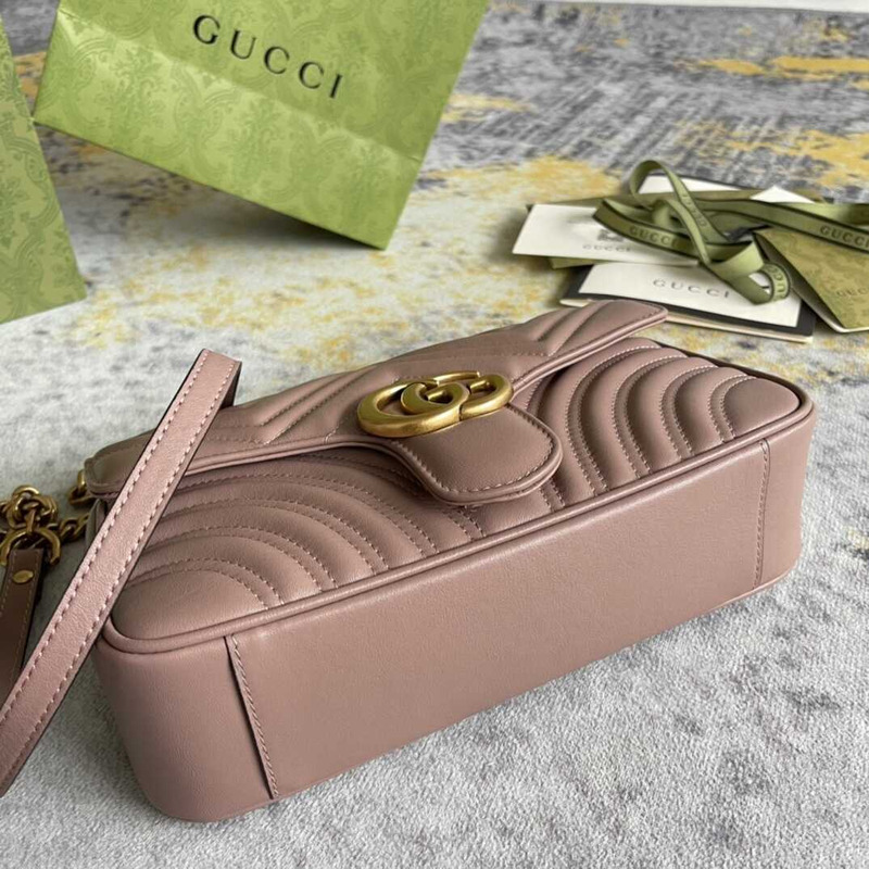 GG Marmont Small Shoulder Bag Nude Pink