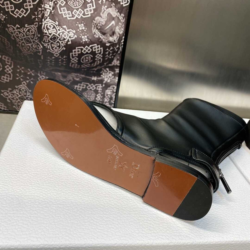 D*or spirit thong sandal black lambskin