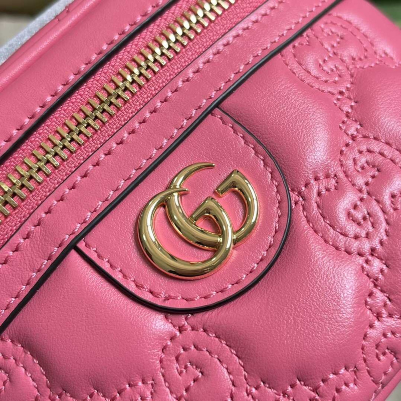 G*u*i gg matelasse mini tote pink