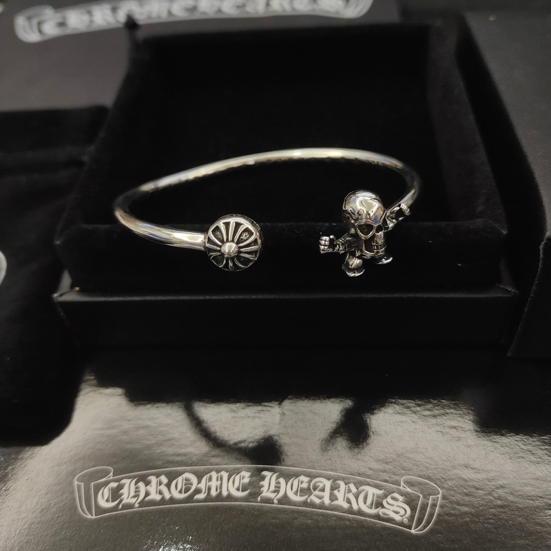 Ch*0me heart skull opening bracelet