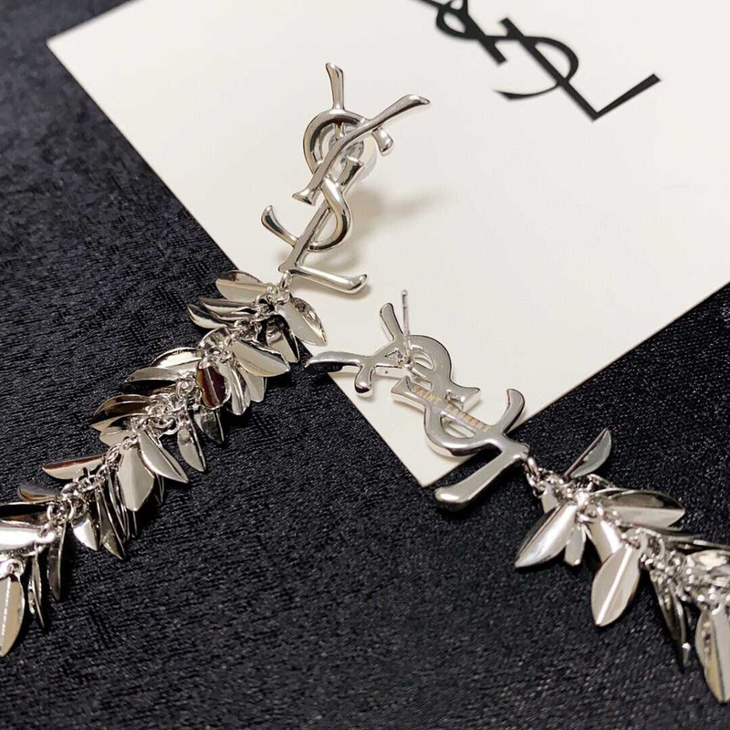 Saint Laurent Wheat Fringe Tassel Earrings