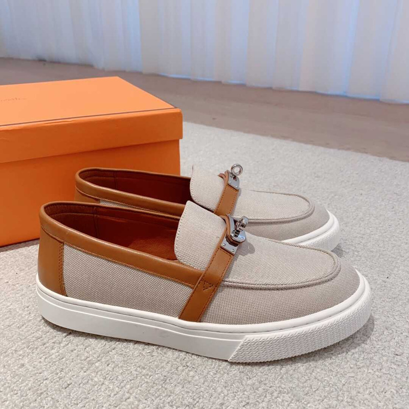 H**mes game easy sneakers beige