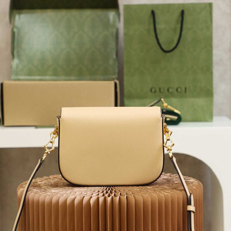 G*u*i horsebit 1955 series mini bag (with detachable shoulder strap) beige