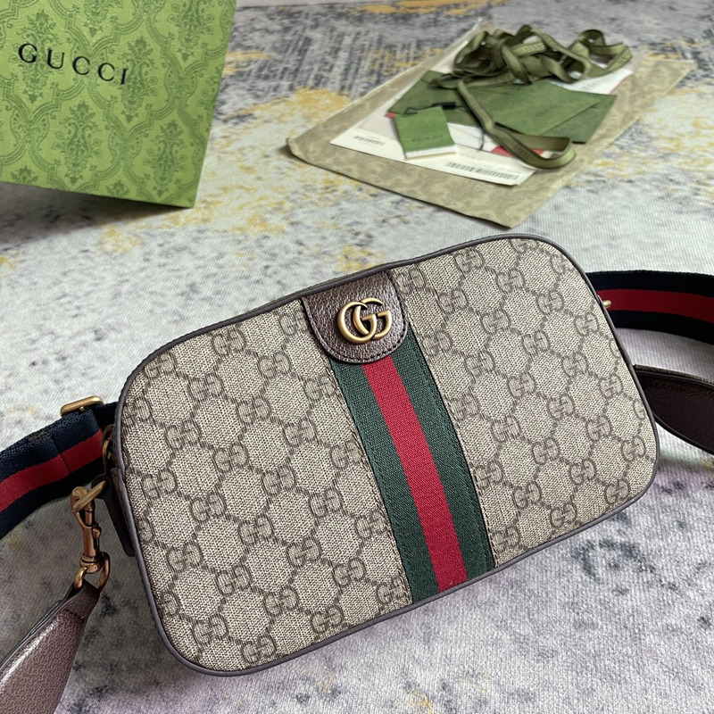 G*u*i kleine ophidia gg schultertasche bag beige- und ebenholzfarbener