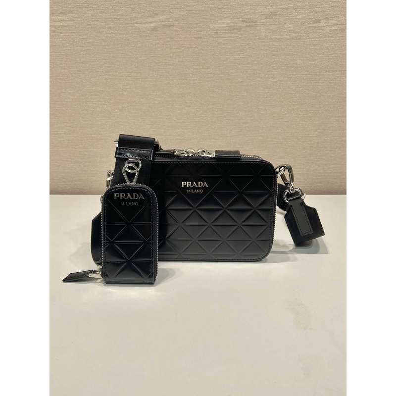 Pra*a brique leather handbag black