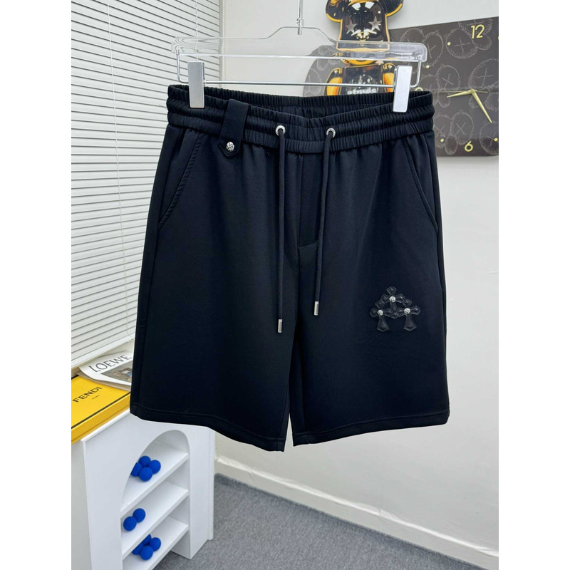 Ch*0me heart logo-print shorts in black