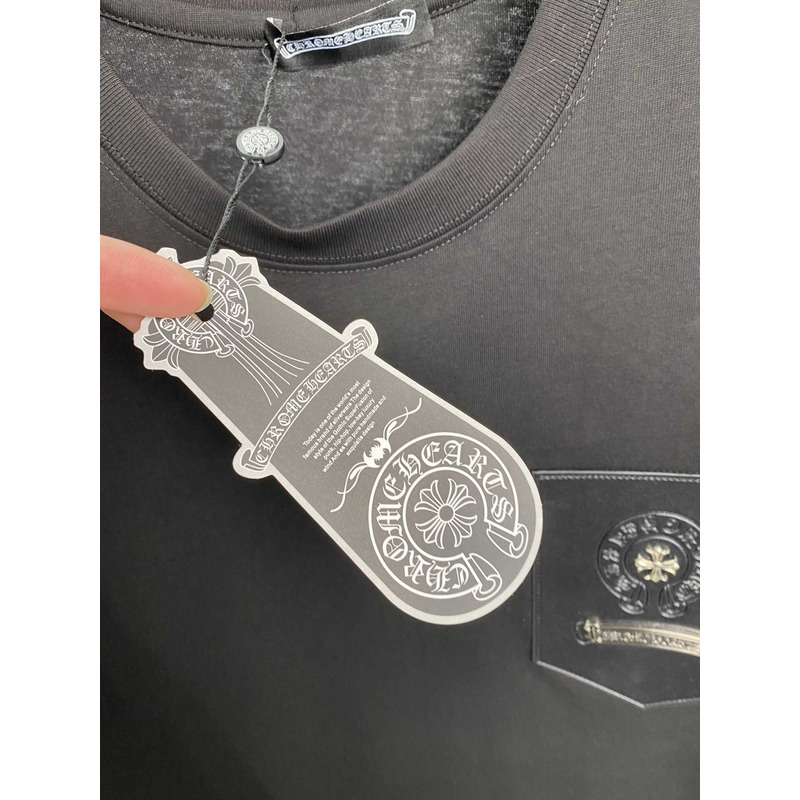 Ch*0me heart cotton t-shirt black