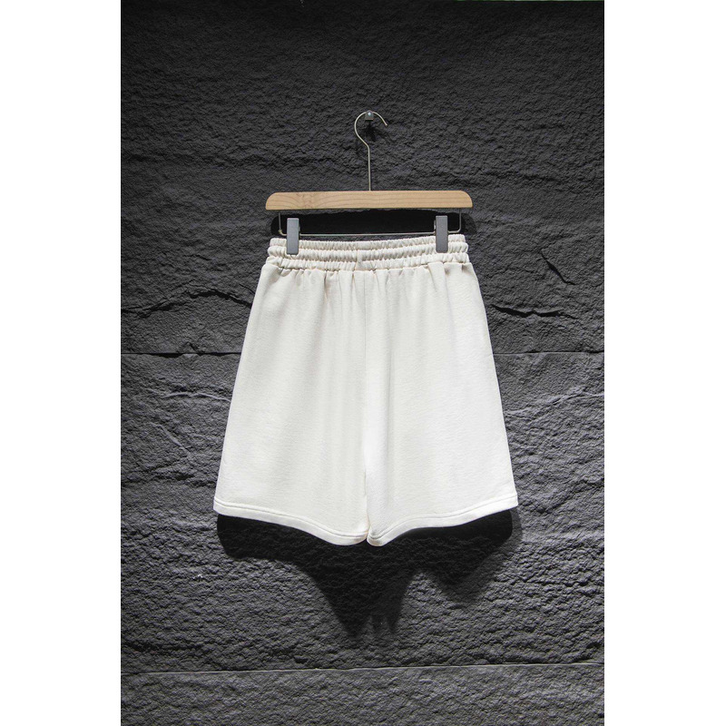 Ch*0me heart  embroidered cotton shorts white