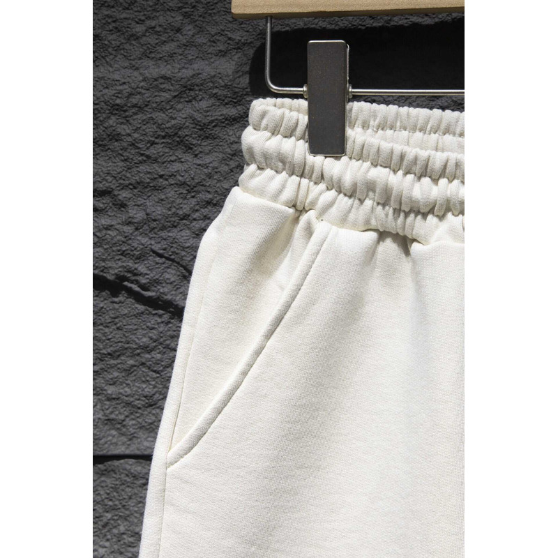 Ch*0me heart  embroidered cotton shorts white