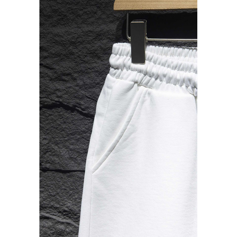 Ch*0me heart  embroidered cotton shorts white