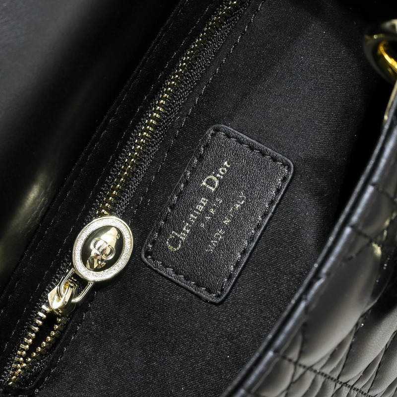D*or small lady D*or my abcD*or bag black cannage lambskin bag