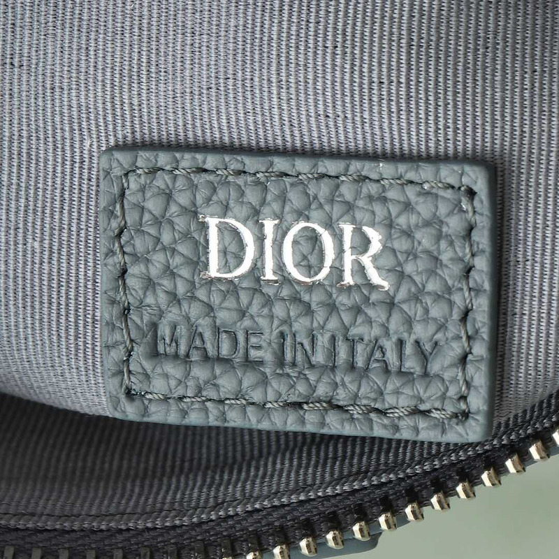 saddle bag grey D*or gravity leather and black grained calfskin